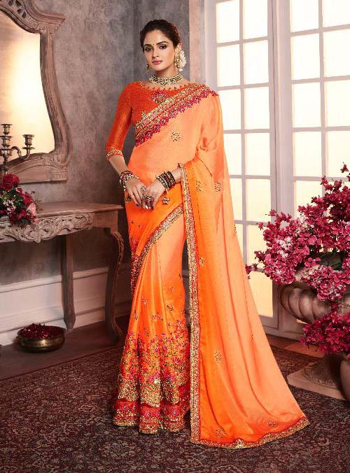 PARTY WEAR INDIAN SILK SAREE - BT-SR-40393