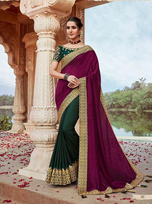 PARTY WEAR INDIAN SILK SAREE - BT-SR-40394