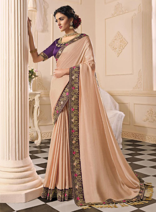 PARTY WEAR INDIAN SILK SAREE - BT-SR-40399