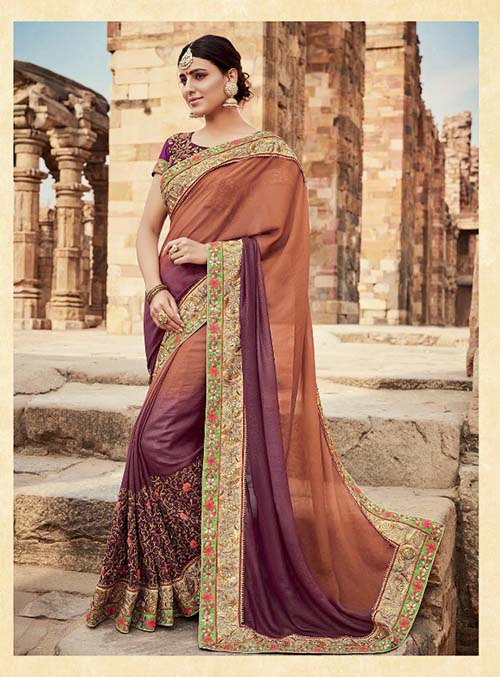 PARTY WEAR INDIAN GEORGETTE SAREE - BT-SR5332