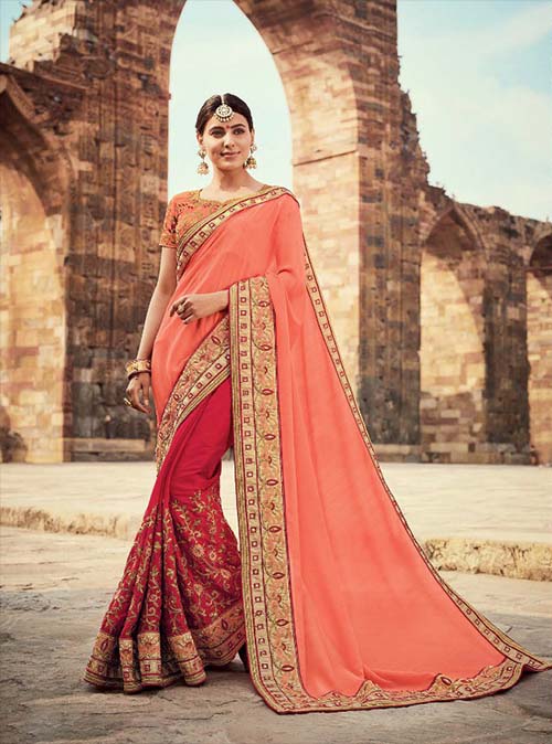 PARTY WEAR INDIAN GEORGETTE SAREE - BT-SR5336