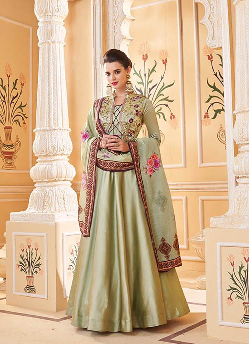 DESIGNER INDO WESTERN GOWN - BT-IW-R-20161