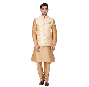 JACKET KURTA PYJAMA SET CHURIDAAR