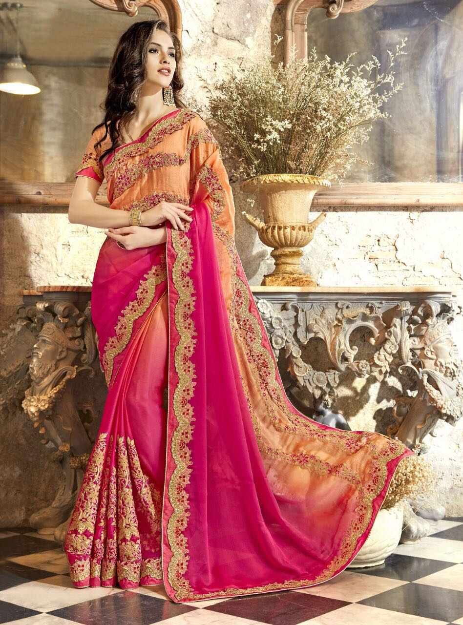 Bollywood Trends - $69.99 PARTY WEAR INDIAN GEORGETTE SAREE - BT-SR5281 ...
