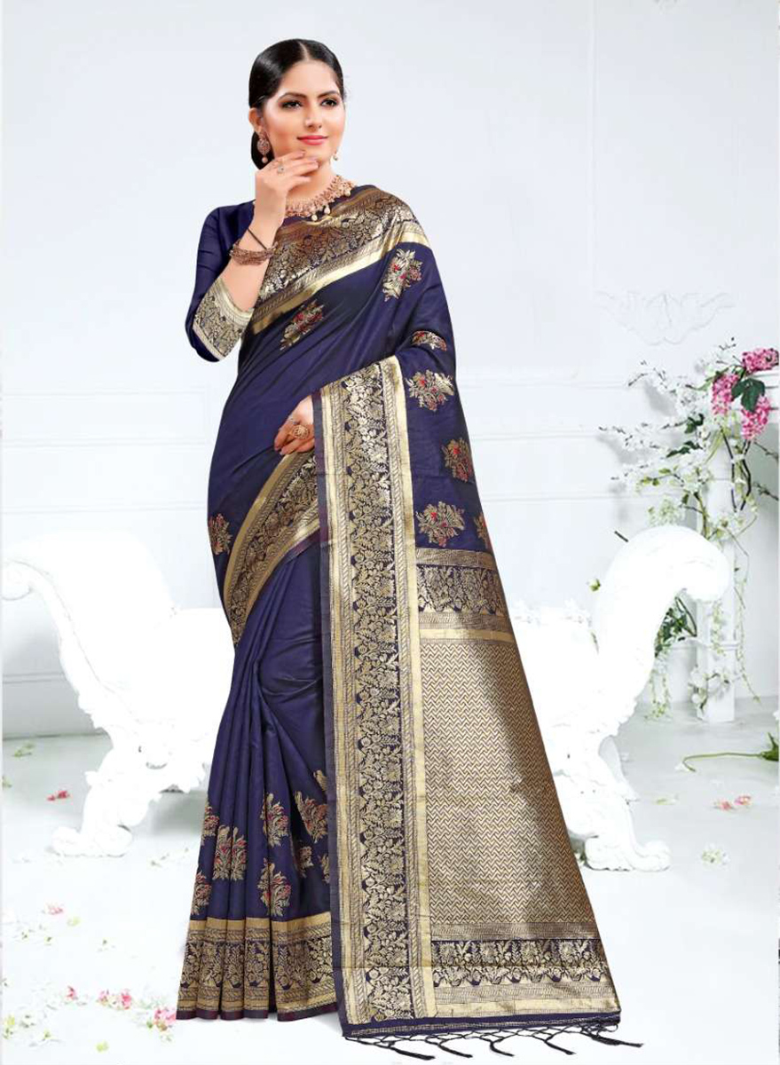 Bollywood Trends - $59.99 DESIGNER INDIAN SILK SAREE BT-SR-8994281609-B ...