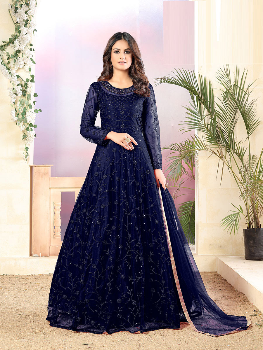 Blue indo sales western gown