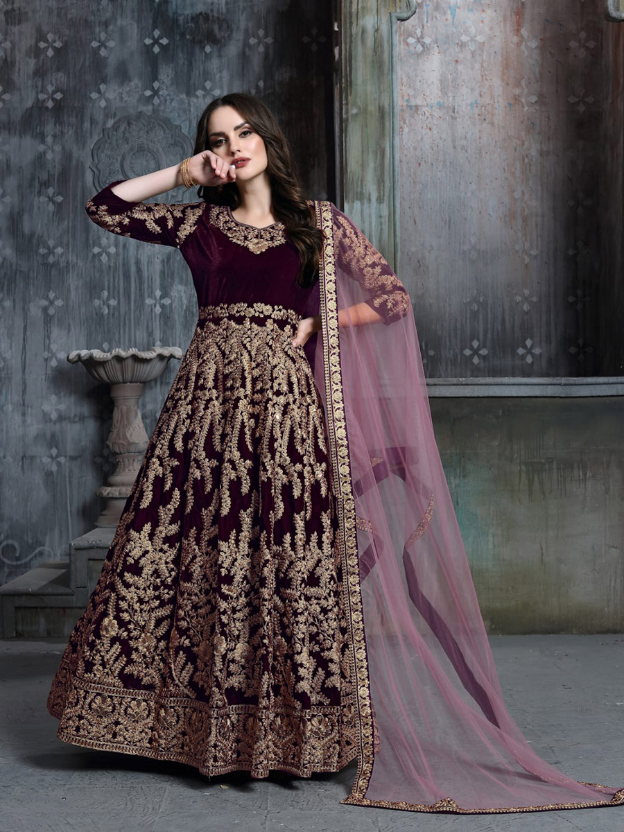 indo western anarkali dress