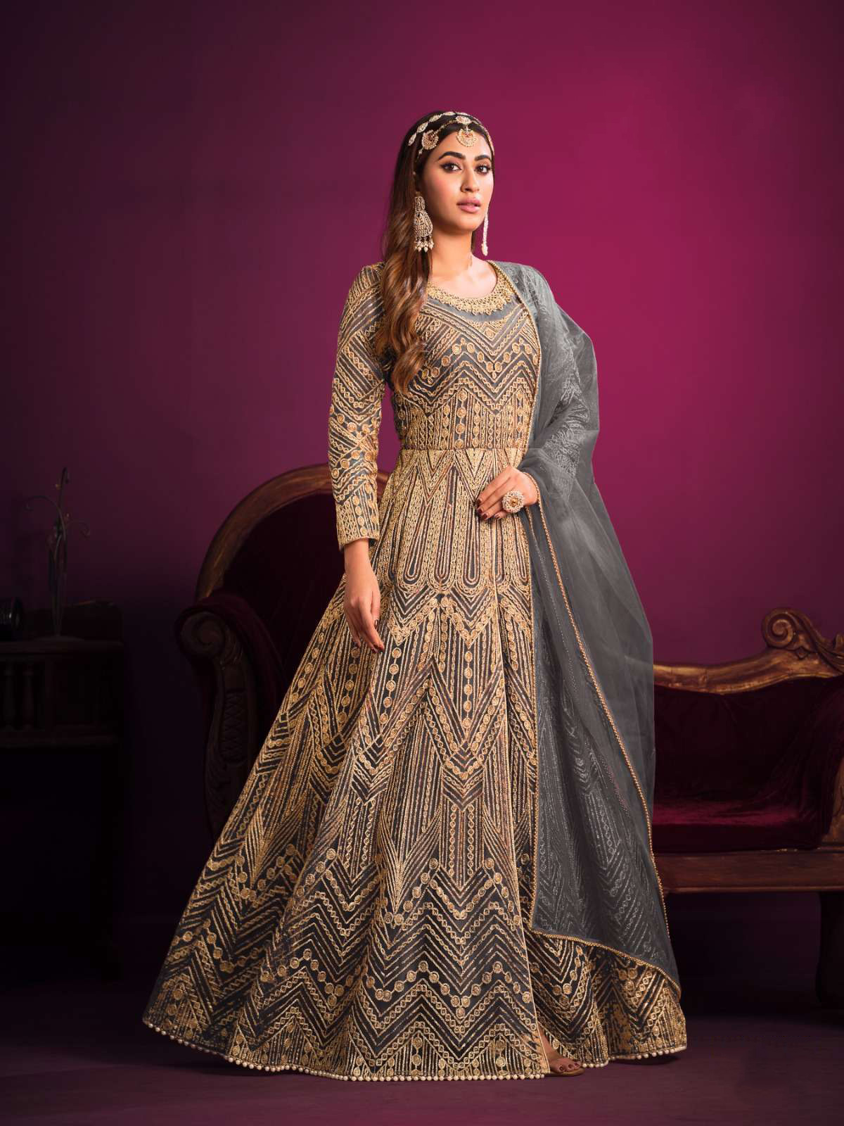 Gown deals salwar kameez