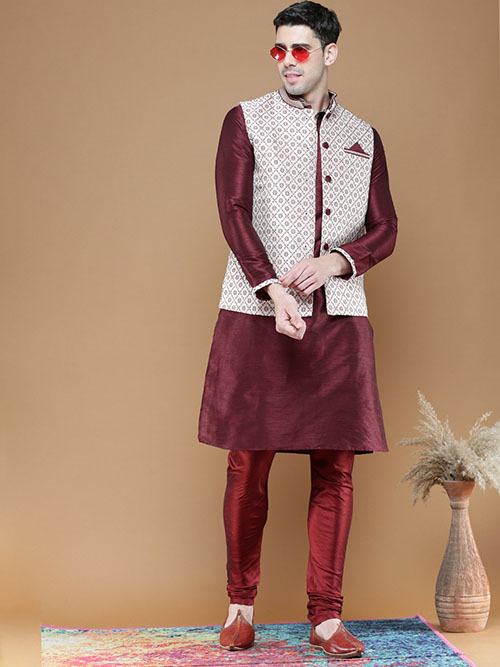 Half jacket hot sale with kurta