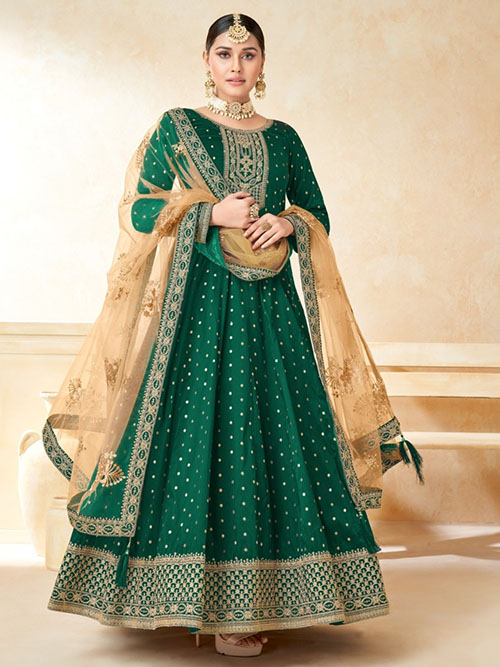 Green indo hot sale western dress