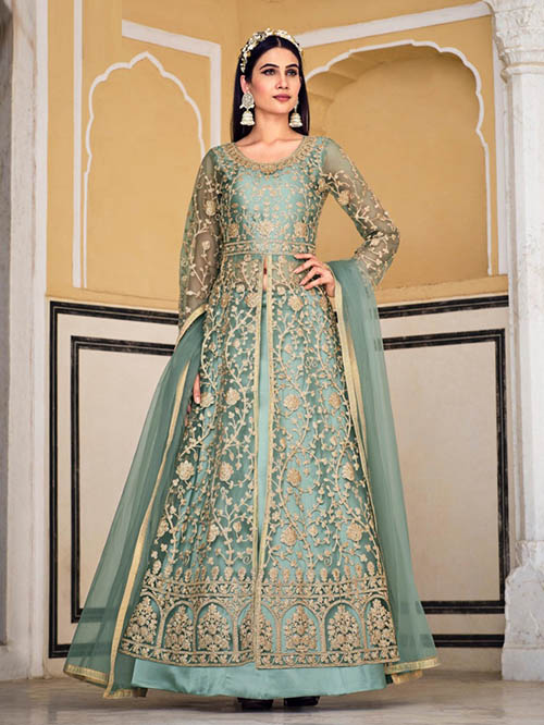 Gown style salwar on sale kameez