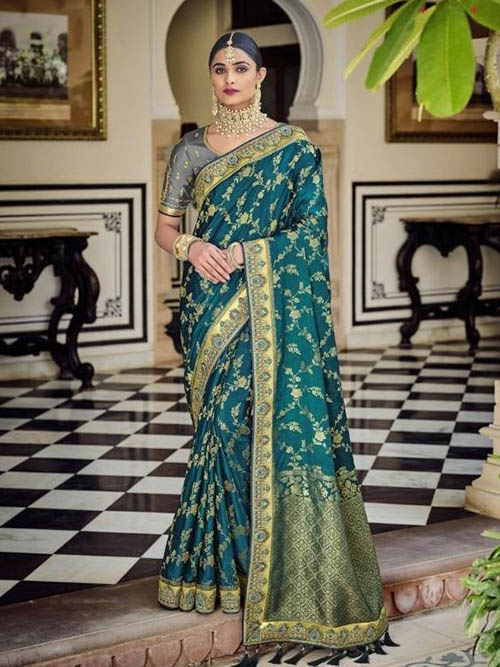 DESIGNER INDIAN SILK SAREE BT-SR-999142004-5108